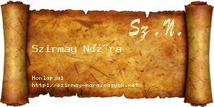 Szirmay Nóra névjegykártya